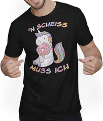 'n Scheiß muss ich Einhorn Donut Freche Sprüche Teenager