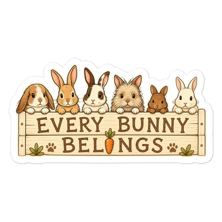 Pilot Sticker Every Bunny Belongs Kaninchen Garten Karotte Aufkleber Mockup 1 cropped
