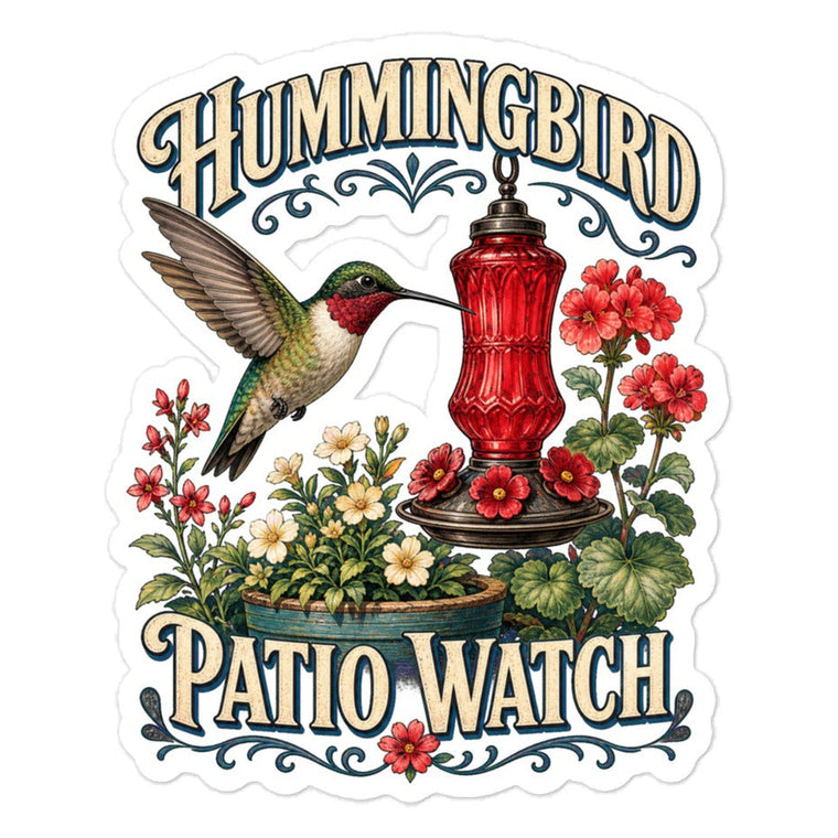 Sticker Kolibri Patio Beobachtung Aufkleber Produktbild 1
