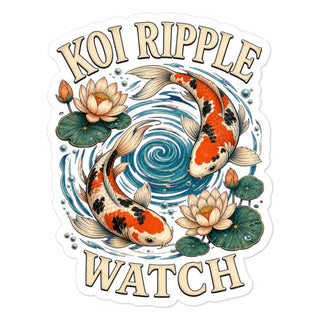Sticker Koi Wellen Beobachtung Aufkleber Produktbild 1