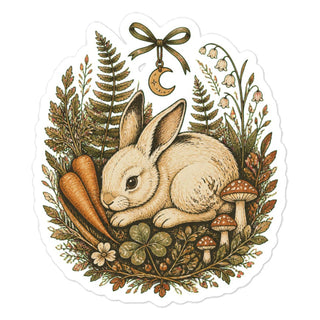 Sticker Gartenhase mit Karotten Aufkleber Produktbild 1