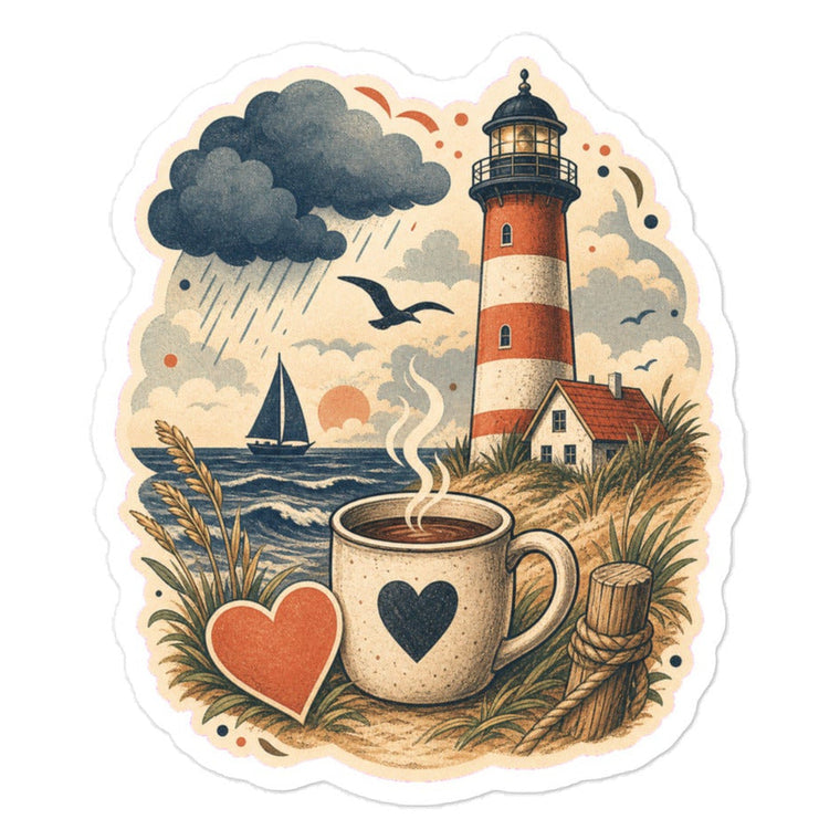 Sticker Nordküste Leuchtturm Aufkleber Produktbild 1