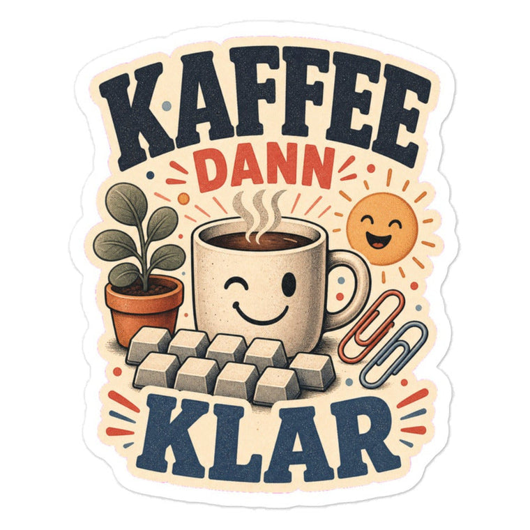 Sticker Kaffee Dann Klar Büro Aufkleber Produktbild 1