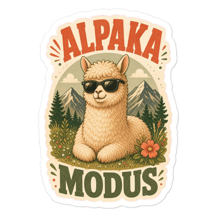 Sticker Alpaka Modus Berge Aufkleber Produktbild 1