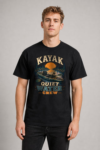 AI Model ai_male Kajak Ruhiges Wasser Crew T-Shirt