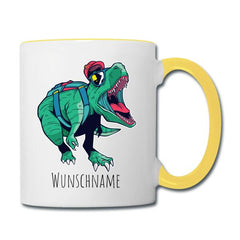 T-Rex mit Sonnenbrille und Rucksack