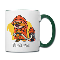 Feuerwehr Faultier mit Feuerhydrant