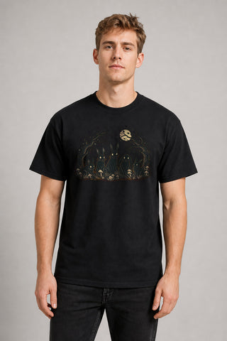 AI Model ai_male Nächtliche Hasenrunde T-Shirt