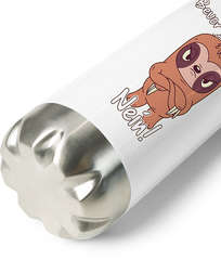 Produktbild vom Boden der Thermoflasche Bevor Du fragst NEIN! Lustiger Spruch Genervtes Faultier