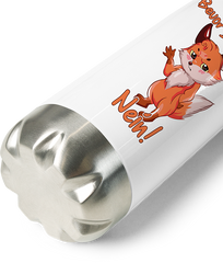 Produktbild vom Boden der Thermoflasche Bevor Du fragst NEIN! Lustiger Spruch Introvertierte Fuchs