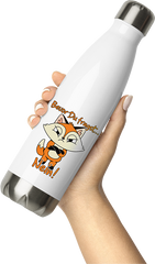 Produktbild von Thermosflasche von Hand gehalten Bevor Du fragst NEIN! Lustiger Spruch Introvertierte Fuchs