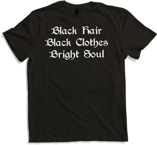 Produktbild von T-Shirt Black Hair Clothes Bright Soul Gothic Dark Wave Batcave Gothic