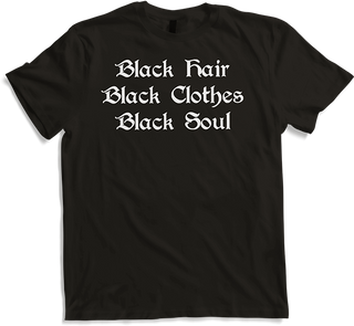 Produktbild von T-Shirt Black Hair Schwarze Kleidung Black Soul Gothic Dark Wave Batcave