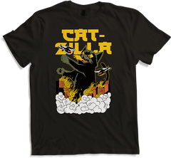 Produktbild von T-Shirt CATZILLA Lustige Katze Spruch Kätzchen Monster Tomcat in City