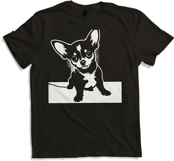 Produktbild von T-Shirt Chihuahua mit E-Gitarre Musiker Lustiger Gitarrist