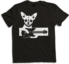 Produktbild von T-Shirt Chihuahua mit E-Gitarre Musiker Lustiger Gitarrist