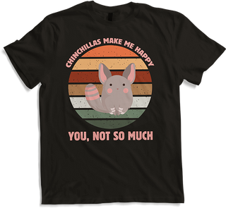 Produktbild von T-Shirt Chinchillas Make Me Happy Funny Chinchilla Spruch Accessoire