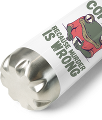 Produktbild vom Boden der Thermoflasche Coffee Because Murder Is Wrong Annoyed sarkastischer Frosch Spruch