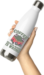Produktbild von Thermosflasche von Hand gehalten Coffee Because Murder Is Wrong Annoyed sarkastischer Frosch Spruch