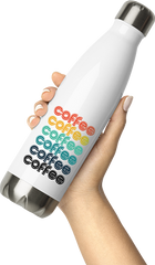 Produktbild von Thermosflasche von Hand gehalten Coffee Vintage Font | Funny Coffee Saying | Caffeine Addict