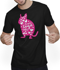 Produktbild von T-Shirt mit Mann Crazy Degu Lady | Lustiger Degu Spruch | Octodon Degus Herz