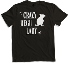 Produktbild von T-Shirt Crazy Degu Lady | Lustiger Degu Spruch | Octodon Degus