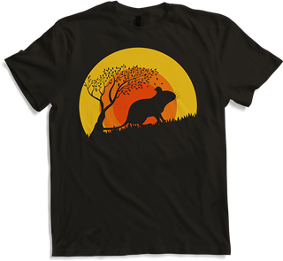 Produktbild von T-Shirt DEGUS Sonnenuntergang | Vintage Sonne | Geschenk Deguhalter