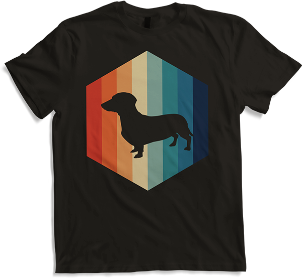 Produktbild von T-Shirt Dackel | Vintage Hexagon | Für Dachshundbesitzer