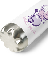Produktbild vom Boden der Thermoflasche Death Metal Spruch Horror Katze Metalhead Heavy Metal