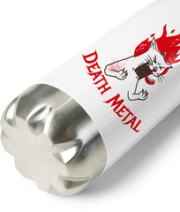 Produktbild vom Boden der Thermoflasche Death Metal Spruch Horror Katze Metalhead Heavy Metal