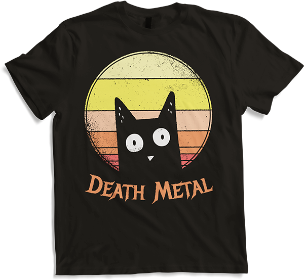 Produktbild von T-Shirt Death Metal Spruch Horror Katze Metalhead Heavy Metal