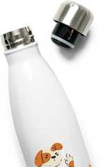 Produktbild vom Oberteil der Thermoflasche Death Metal Spruch Mittelfinger Hund Metalhead Heavy Metal