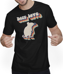Produktbild von T-Shirt mit Mann Degu Love | Vintage Shirt | Geschenk für Besitzer von Degus