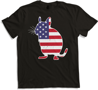 Produktbild von T-Shirt Degu Patriotische Degus US-Flagge von Amerika Besitzer USA Degu