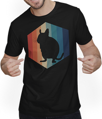 Produktbild von T-Shirt mit Mann Degu | Vintage Hexagon | Für Halter von Degus