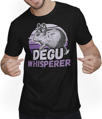 Produktbild von T-Shirt mit Mann Degu Whisperer Lustiger Degu Spruch für Mädchen & Frauen