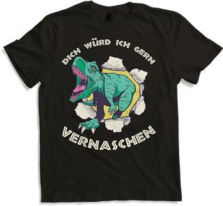 Produktbild von T-Shirt Dich würd ich gern vernaschen T-Rex Freche Anmachsprüche