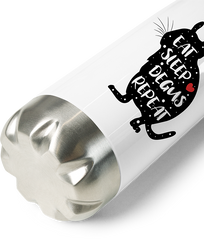 Produktbild vom Boden der Thermoflasche Eat Sleep Degus Repeat Funny Degu Spruch Octodon Degu