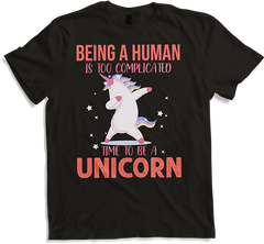 Produktbild von T-Shirt Ein Mensch zu sein ist zu kompliziert Einhorn Kinder &