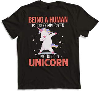 Produktbild von T-Shirt Ein Mensch zu sein ist zu kompliziert Einhorn Kinder Jugend