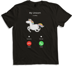 Produktbild von T-Shirt Einhorn ruft an Lustiger Spruch für Mädchen nager Unicorn