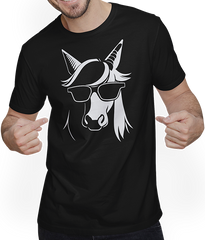 Produktbild von T-Shirt mit Mann Einhörner Anime Einhorn Manga Märchen Sonnenbrille