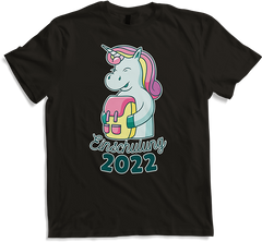 Produktbild von T-Shirt Einschulung 2022 Einhorn mit Rucksack 1. Klasse Mädchen