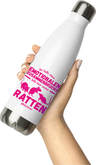 Produktbild von Thermosflasche von Hand gehalten Emotionalem Zusammenbruchs Ratte | Lustiger Ratten Spruch
