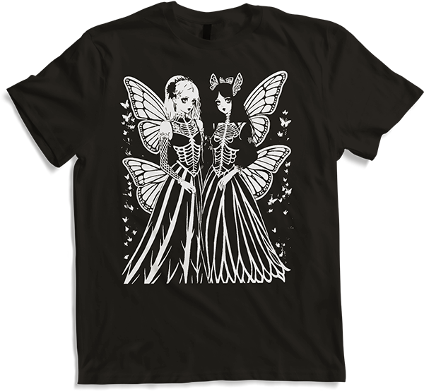 Produktbild von T-Shirt Fairycore Aesthetics Skelett Fairy Goth Grunge Girl