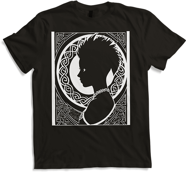 Produktbild von T-Shirt Fantasy Post Punk keltischer Tribal Batcave Mohawk Girl Gothic