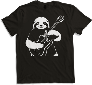 Produktbild von T-Shirt Faultier mit E-Gitarre Musiker Lustiger Gitarrist