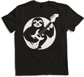 Produktbild von T-Shirt Faultier mit E-Gitarre Musiker Lustiger Gitarrist