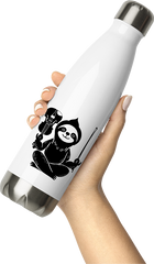 Produktbild von Thermosflasche von Hand gehalten Faultier mit Viola und Bogen, klassischer Musiker