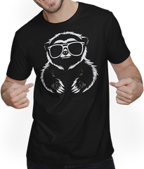 Produktbild von T-Shirt mit Mann Faultiere Anime Faultier Manga Faultier Sonnenbrille